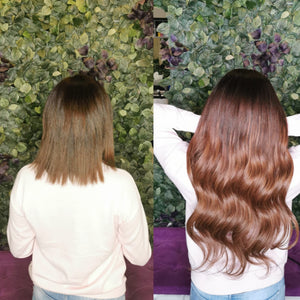 Echthaar Extensions Mittelton ( 25 Stück ) inkl. Einarbeitung